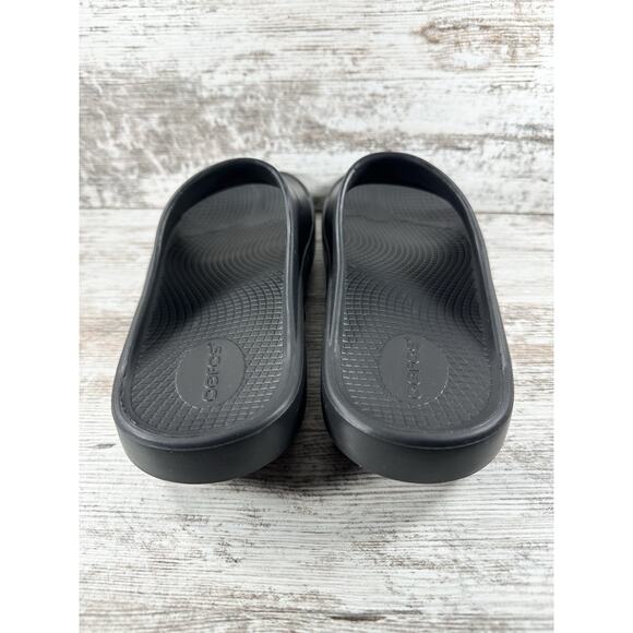 Men\'s OOFOS OOahh Black Recovery Slide Sandals Sz 9 Athletic Gym EUC!